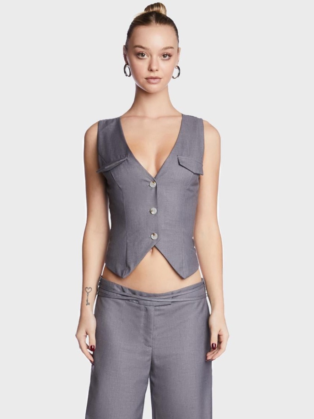 Lioness Cinco Fitted Vest - Grey (XS)